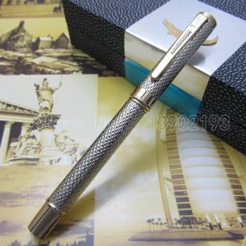 Crocodile iridium M nib fountain pen silver mesh barrel Gold mesh barrel Choose Cc1096302