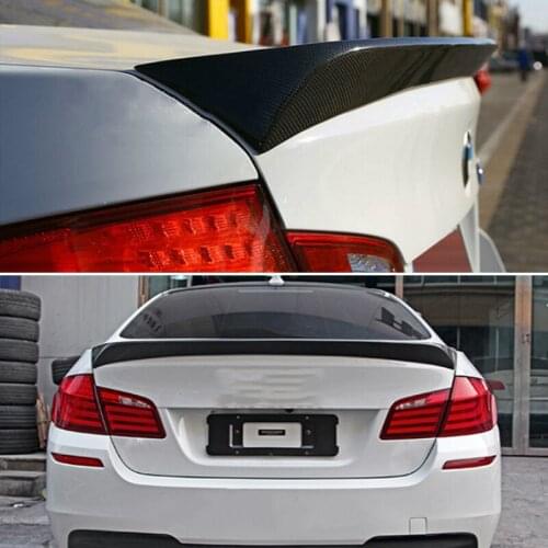 Use For BMW 5 Series F10 Spoiler 2010--2017 Year Real Glossy Carbon Fiber Rear Wing AC Style Sport Accessories Body Kit