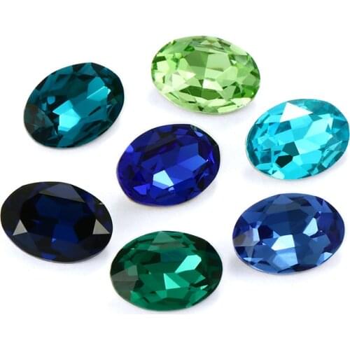 Astrobox Fancy Oval Crystal Rhinestone Sew On Rhinestone DIY Jewelry Making Clothing Accessories Rhinestone Loose Beads