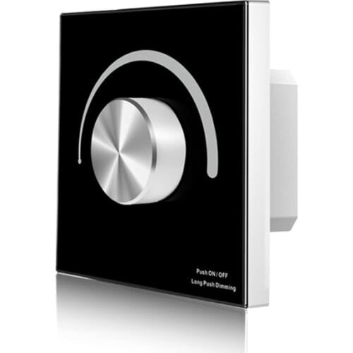 Led Strip Dimmer DC12V-24V 4A 3 Channel Output 12A Rotary Panel Manual Knob Wall Mounted Dim 5050 3528 Single Color Tape Dimming