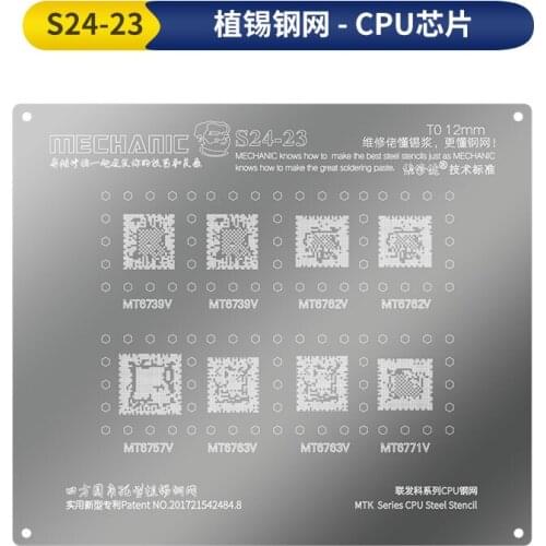 Mechanic BGA Reballing Stencil for MT6739V MT6762V MT6757V MT6763V MT6771V MTK CPU IC Chip Steel Mesh
