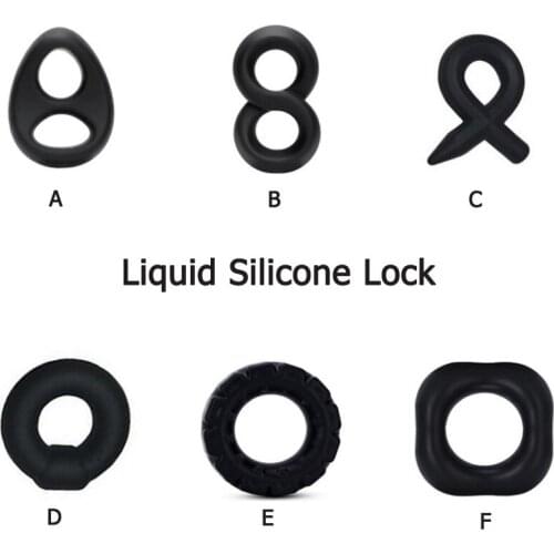 Liquid Silicone Lock Ring With Figure 8 Ring For Men Sex Toys For Men Ring For Penis Sexual Scrotum Ring Toy Adult Sex Shop
