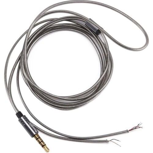 1.5M HIFI Earphone Cable Repair 3.5mm Jack Earphone Headphone Audio Cable Repair Replacement Cord Wire Earphone Cable 4pole plug