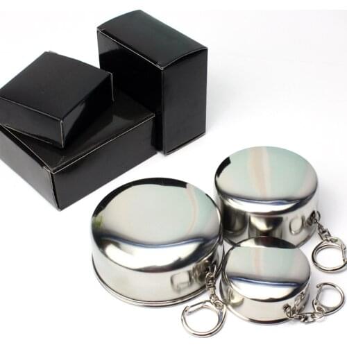 1Pcs Outdoor Sports Portable Camping Hiking travel Cooking accessories Stainless Steel Folding Cup Tool Kit Survival Supplies