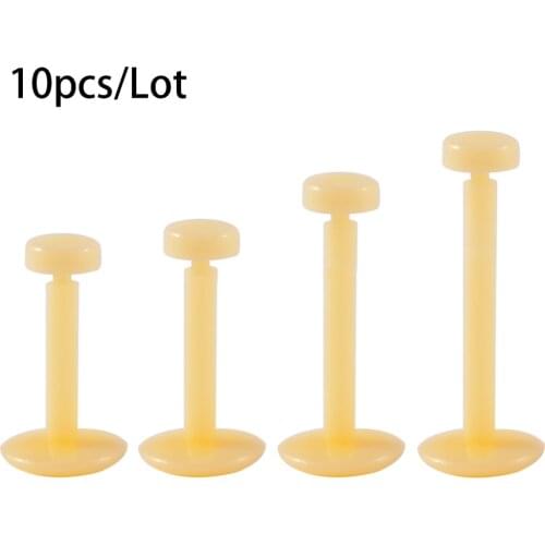10pcs/Lot PTFE Flexible Labret Lip Studs Lip Ring Ear Tragus Cartilage Helix Lobe Earrings Internal Thread Body Piercing Jewelry