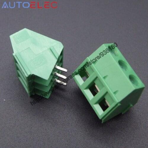 100Pcs PCB Screw Terminal Block Connector Pitch 5.08mm spacing 3poles 300V 16A 24-12AWG