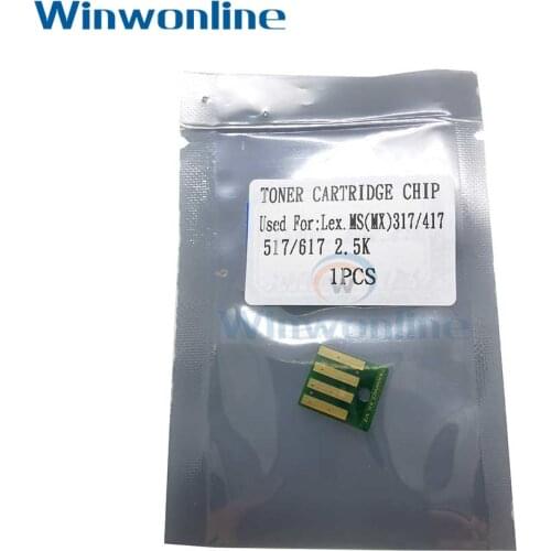 1X Toner Cartridge Chip Compatible toner chip for Lexmark MS317 417 517 617 MX317 417 517 617 2.5K 8.5K WW version