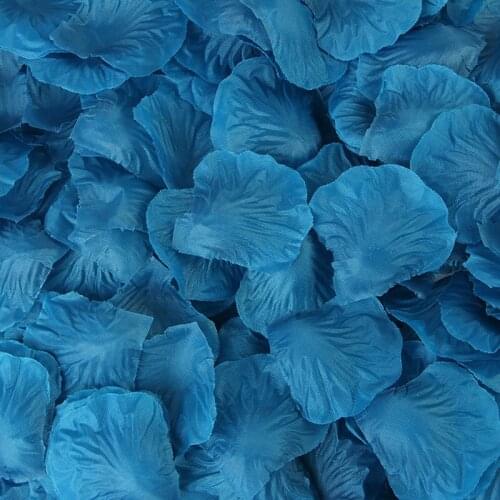 2000pcs/lot Peacock Blue Silk Rose Petals For Wedding Party DIY Decorations Fashion Artificial Flower Silk Petals