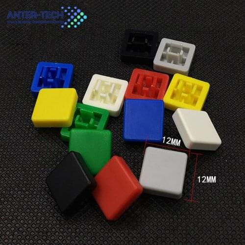 50PCS square Tactile Button caps for B3F-4055 12X12X7.3MM Micro TACT Key SWITCH FOR ARDUINO 12*12*7.3MM 12X12X7.3 SWITCHES