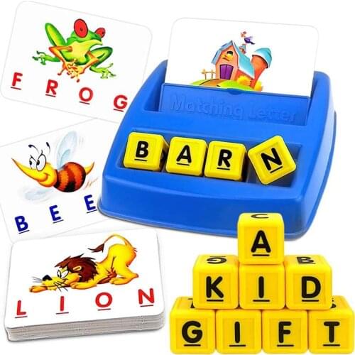 English Spelling Alphabet Games Childrens Toys Alphanumeric Spelling Game Cards Educational Literacy Fun Early Education Toys
