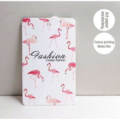 Free Shipping 1000 pcs/lot Label Printing Clothing Hang tags Swing Price tag High Quality Printing Paper Hangtags Embossed