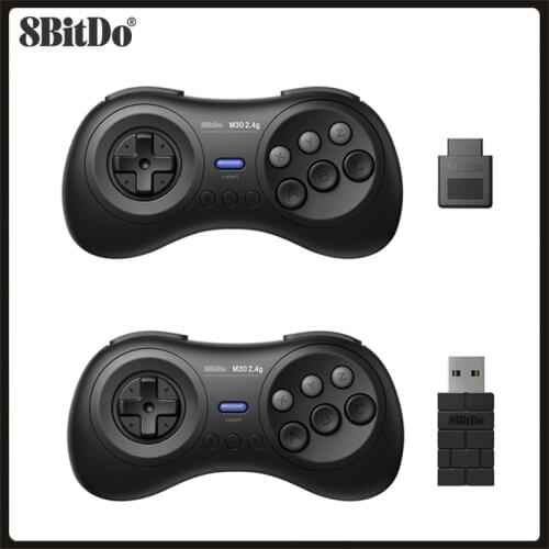 8BitDo M30 2.4G Wireless Gamepad for Sega Genesis/Gega Genesis Mini and Mega Drive/Mini - Sega Genesis Wireless Game Controller