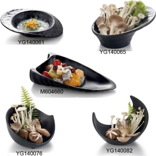 Black Frost Bowl Melamine Dinnerware Big Round Bowl Chain Restaurant A5 Melamine Bowls Melamine Tableware Noodle Bowl Wholesale