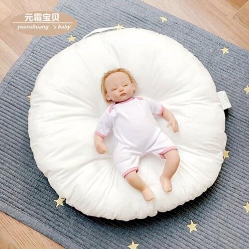 Baby Crawling Mat Thickened Cotton Ins Fabric Round Cushion Childrens Room Decoration Mat Multifunction Practical Cushion