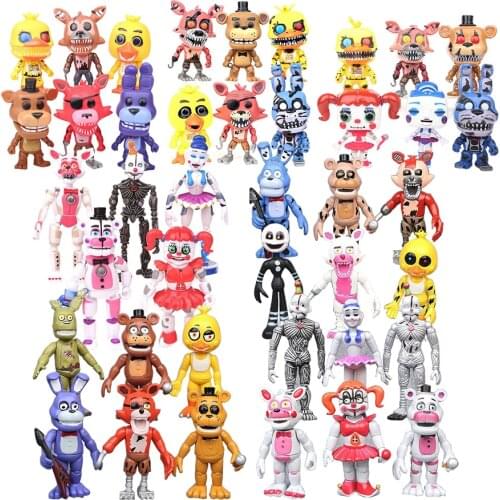 Figure Foxy Gold Chica Sister Location Fazbear Bonnie PVC Figure Toys Model Doll