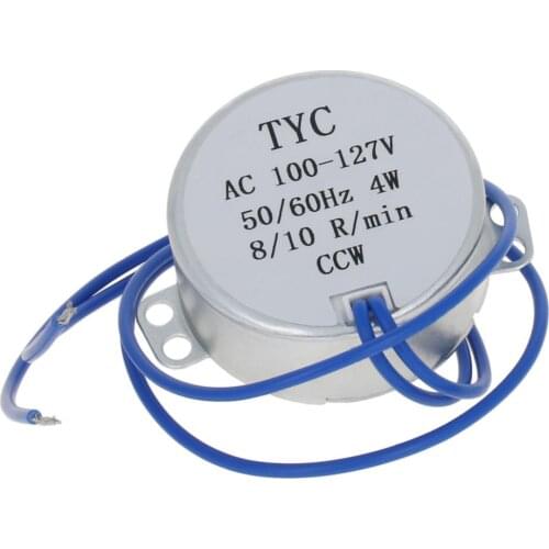 Fielect Hot 1/2pcs Synchronous Motor Steering CCW Speed 8-10RMP Power 4W Voltage 110V High Quality Metal Plastic Material Motors