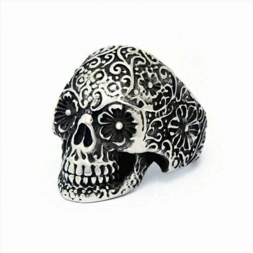 MIXMAX 20pcs Skull rings male Top-quality Punk Assorted Skeleton Bikers cool Mens Rings zinc alloy jewelry Wholesale Lots bulk