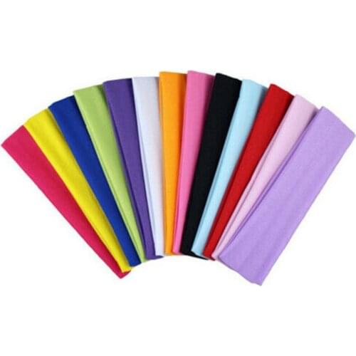 Men Women Sport Running Gym Hair Head Sweatband Cotton Sweatband High Elastic Sport Headwear