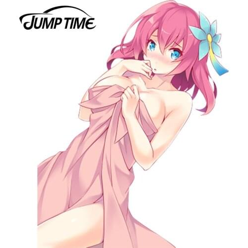 JumpTime 13cm x 9.8cm Anime No Game No Life Sexy Girl Car Stickers Decal Accessories High Quality Waterproof Sunscreen