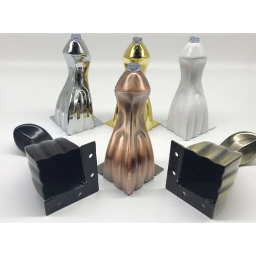 4pcs Furniture feet bronze plated metal sofa legs Snake-Shaped Cabinets feet Bed TV Cabinet legs 14cm height