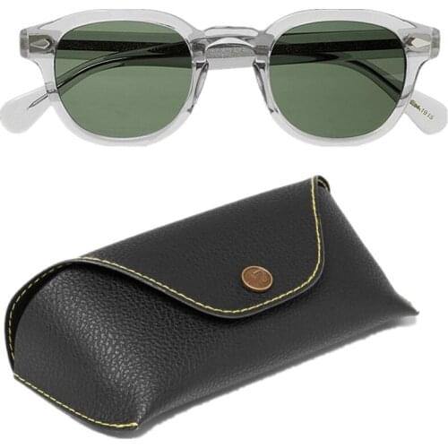 Johnny Depp Polarized Gray Sunglasses UV400 49/46/44CM Classical Retro-Vintage Men Women Goggles Imported Plank Fullrim