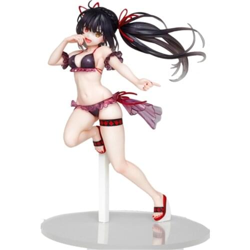 Original Taito Anime Figure Tokisaki Kurumi Swimsuit Action Figure PVC Model Doll Decoration Toy Childrens Birthday Gift