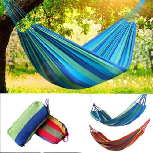 150-300KG Outdoor Hammock with Hooks Double Person Portable Tree Hanging Bed Swing Chair for Garden Camping Beach Yard Travel