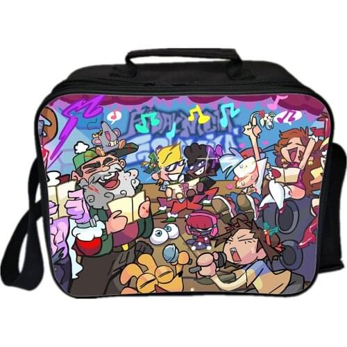 Friday Night Funkin Backpack Camping Shoulder Bag Anime Picnic Bag Handbags Portable Lunch Bags For Women