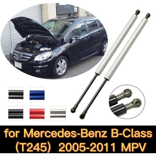 For 2005-2011 Mercedes-Benz B-Class W245 Front Hood Bonnet Gas Struts Lift Support Shock Damper Carbon Fiber