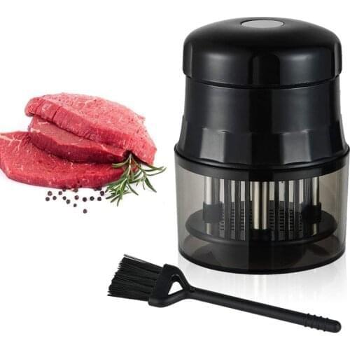 Meat Tenderizer with 48 Stainless Steel Ultra Sharp Needle Blades with Protect Cap Kitchen Cooking Tool Best for Tenderizing BBQ