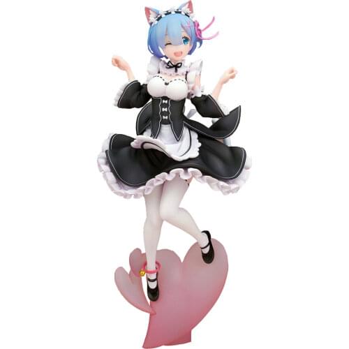 Re: Life a Different World from Zero Rem Cat Ear Ver. PVC Action Figure Anime Figure Model Collectible Toy Doll Gifts
