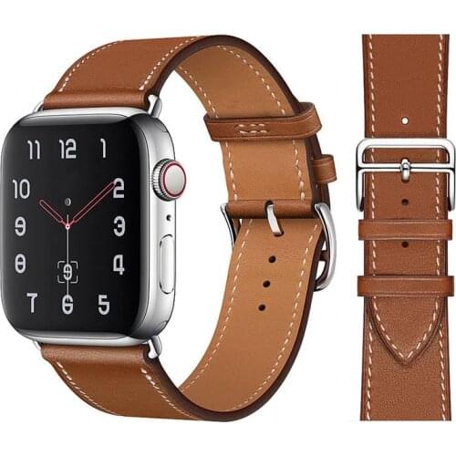 Genuine Leather Watch Strap for Apple Watch Band 6 SE 5 4 3 2 44MM 40MM Series 6 Sports Strap Tour Watchband Bracelet 42MM 38MM