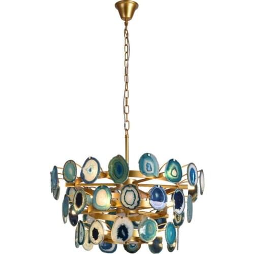 Nordic Agate Chandelier Creative Color Restaurant Suspension Light Living Room Bar Hotel Art Home lighting Chandelier PA0520