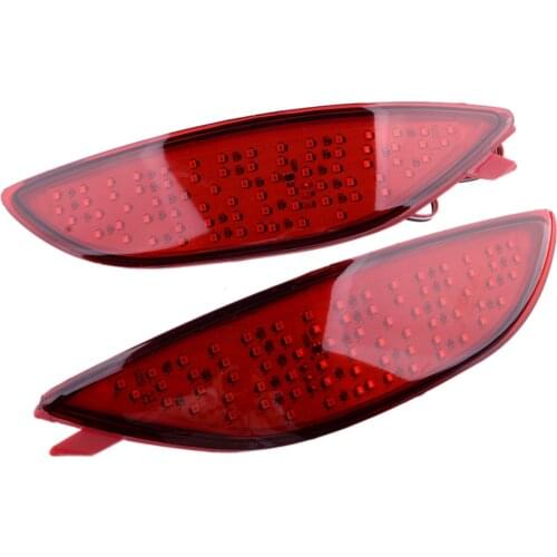 1 Pair LED Car Rear Bumper Reflector Brake Light Lamp Fit For Hyundai Accent Verna Sedan 2008 2009 2010 2011 2012 2013 2014 2015