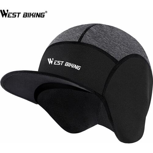 WEST BIKING MTB Bicycle Caps Winter Ear Warmer Thermal Hat Helmet Liner Outdoor Cycling Skiing Running Headband Caps