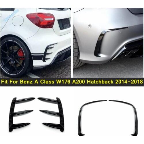 Rear Bumper Flank Spoiler Air Vents Cover Intake Tailwind Knife Trim For Mercedes Benz A Class W176 A200 Hatchback 2014 - 2018