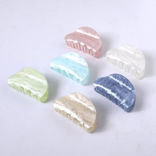 1PC Boutique Hair Clip Marble stripes Acrylic Hairpins Women Hair Crab Hair Claws Women Make UP Washing Tool Hair Accessories