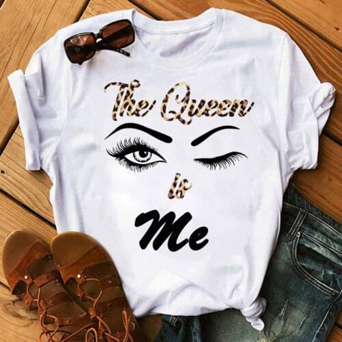 Nenw Women T Shirt Leopard Letters and Eye Lashes Print Tops Female Summer T-shirt Cute Graphic Tee Shirts Woman T-shirt Clothes
