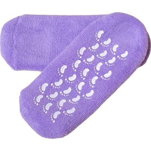 1 Pair Super Soft Spa Socks for Pedicure Moisturizing Mask Cracked Skin Heel Gel