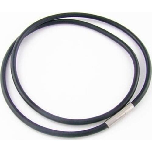 1Pc Fashion Men Stainless Steel Clasp Cowhide Leather Cord Pendant Necklace