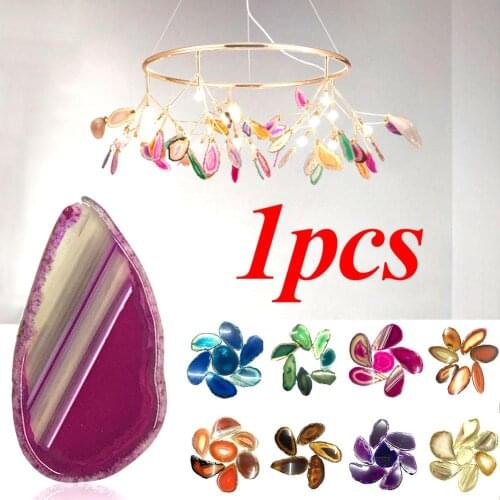 1 Pcs Natural Agate Polished Irregular Crystal Slice Stone Gemstone Christmas Gift Crystal Ornament Colorful Home Decoration