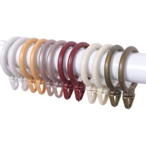 10pcs Plastic Curtain Rings Hanging Curtains Rod Tie Buckles for bathroom living room balcony Home Window Decorative Accessories