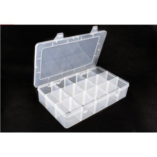 15 Grid Detachable Cell Guitar Picks Jewel case hussif Fishing bait Case medicine box Large Storage Box Organizer Container