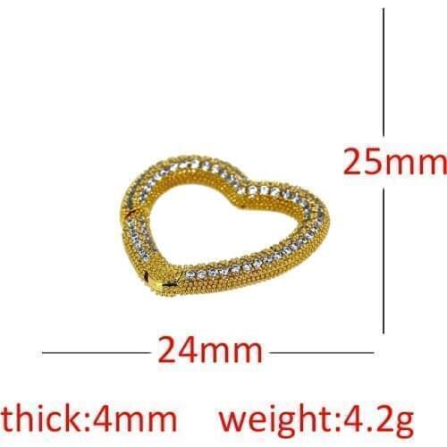 3pcs 2021Gold Copper Geometry Various Shape Pave White Crystal CZ Charm Buckle Pendant For Making DIY Jewelry Necklace Wholesale