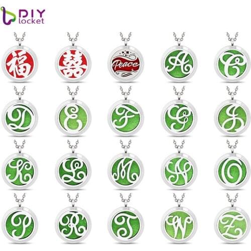 30mm Stainless Steel Aromatherapy Essential Oil Diffuser Locket Mix Style Aromatherapy Jewlery Wholesale AA251-268-L60