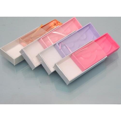 40pcs/pack Wholesale Eyelash Packaging Box Lash Boxes Packaging custom logo Faux Cils 3D Mink Lashes Drawer Package Case Vendor