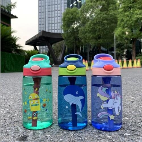 430ml Baby Feeding Cup Baby Feeding Cup Thicken Kids Children Learn Feeding Drinking Water Straw Bottle Training
