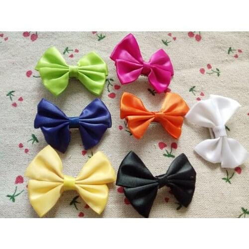 50pcs Mix color cheap dog hair clip multicolor butterfly style Hair Bows hair ties for pet dogs clips pet grooming products