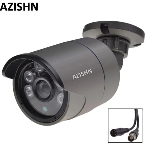 AZISHN 1080P AHD Security Camera 2MP Surveillance Camera 6pcs Array Led Night Vision Bullet Security Waterproof CCTV Camera