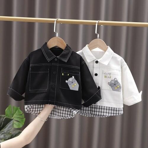 Denim Jacket 2021 Fashion Girl Boy Spring and Autumn New Kid Jacket Clothes Cartoon Jacket Kid Clothes Girls Coats